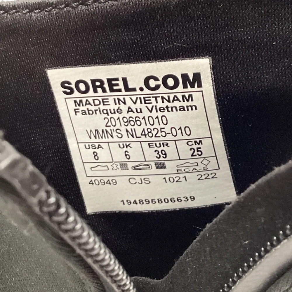 Sorel Kinetic Impact NXT Waterproof‎ Booties Black Suede Side Zip Women's 8